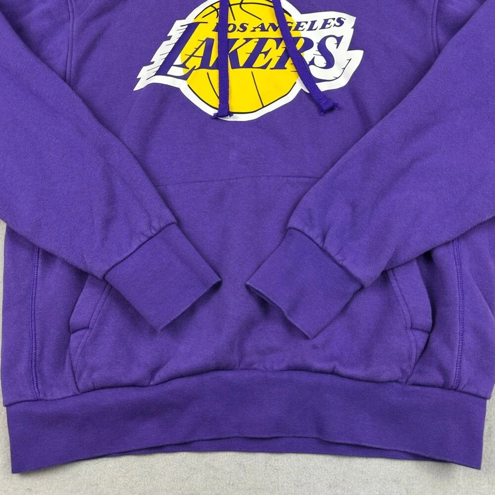 Los Angeles Lakers Hoodie Men Medium Purple Nike Pullover Sweatshirt Logo NBA M